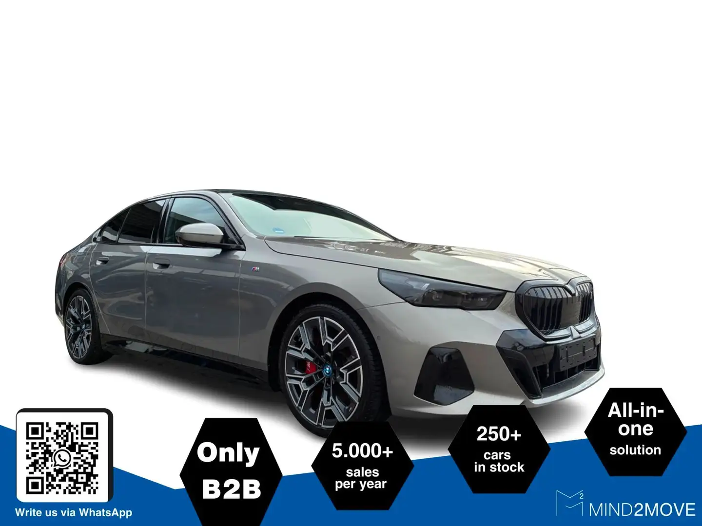 BMW i5 eDrive40 M Sport ACC+H/K+PANO+MEMORY Gris - 1