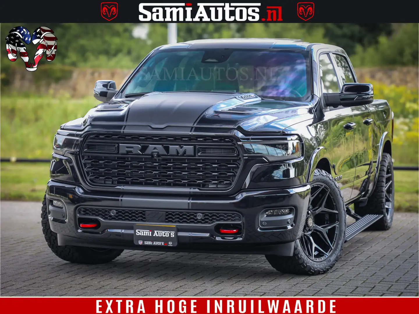 Dodge RAM 1500 Limited Night H.O 540HP 706Nm | Massage + Ful Zwart - 1