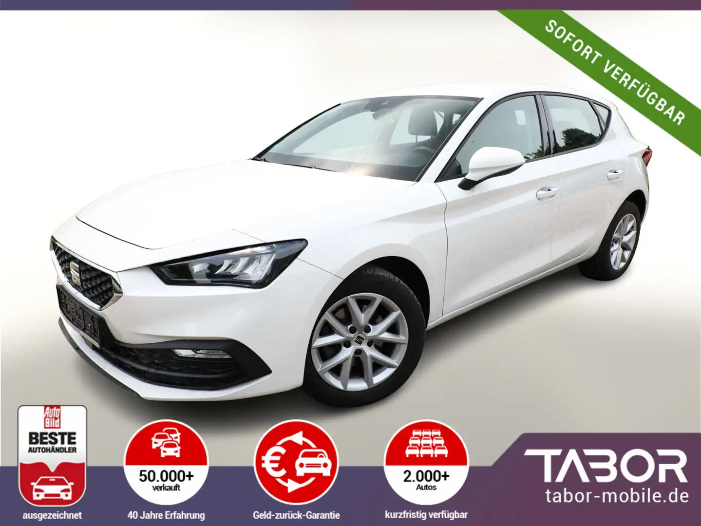 SEAT Leon 1.0 TSI 110 LED FullL Temp NSW BT Klima 16Z Weiß - 1