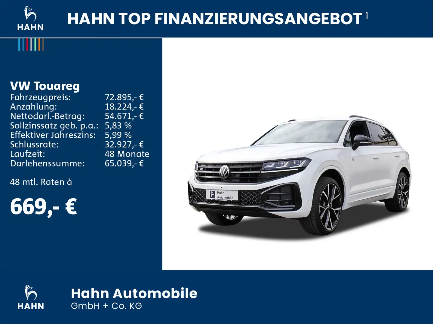 Volkswagen Touareg R-Line 3,0 l V6 TDI 4MOTION 286PS DSG Pa Blanc - 2