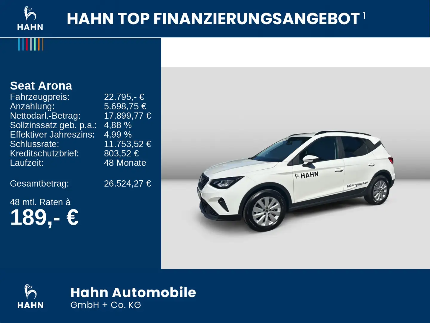 SEAT Arona 1.0TSI DSG Road Edition LED PDC Navi Weiß - 2
