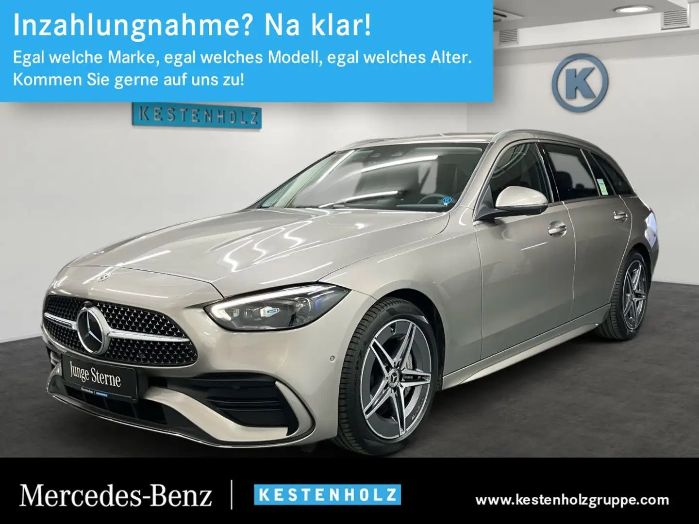 Mercedes-Benz C 200 T -Modell AMG+360°+DIGITALLIGHT+KEYLESS Silber - 1