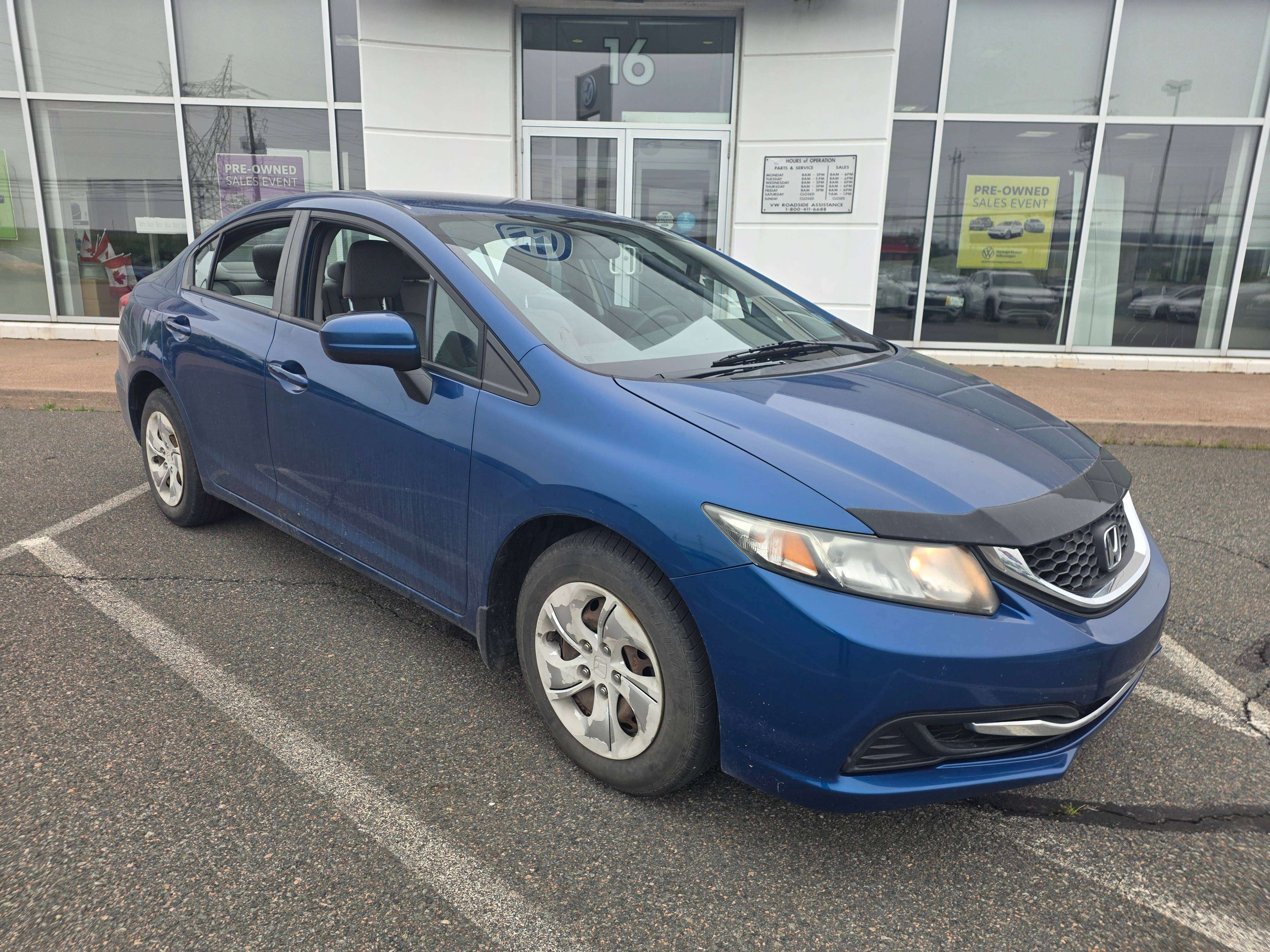 Blue 2015 Honda Civic Sedan Front-Wheel Drive Automatic