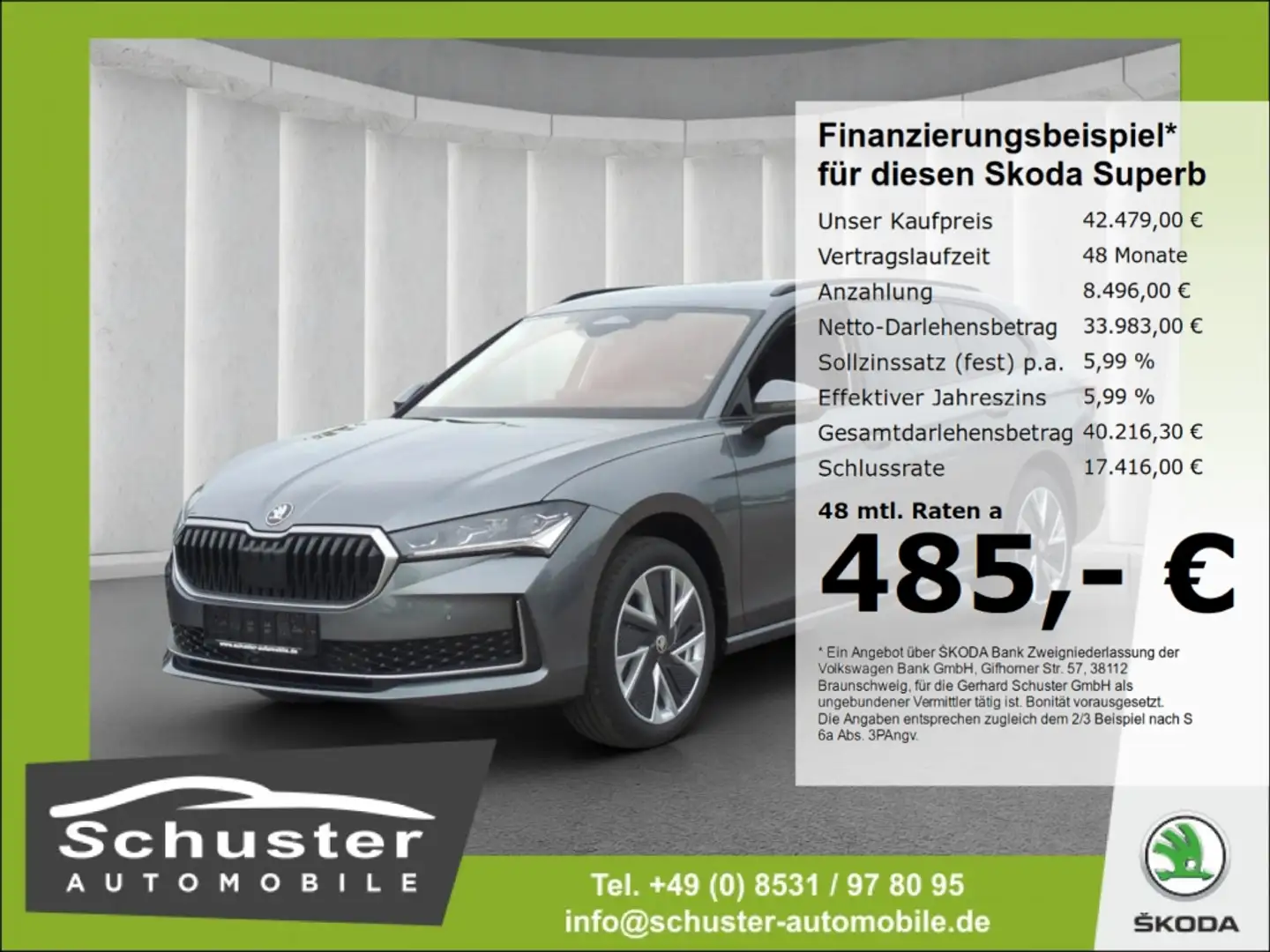 Skoda Superb Combi Selection 4x4 TDI*AHK ACC Head-Up Grau - 1