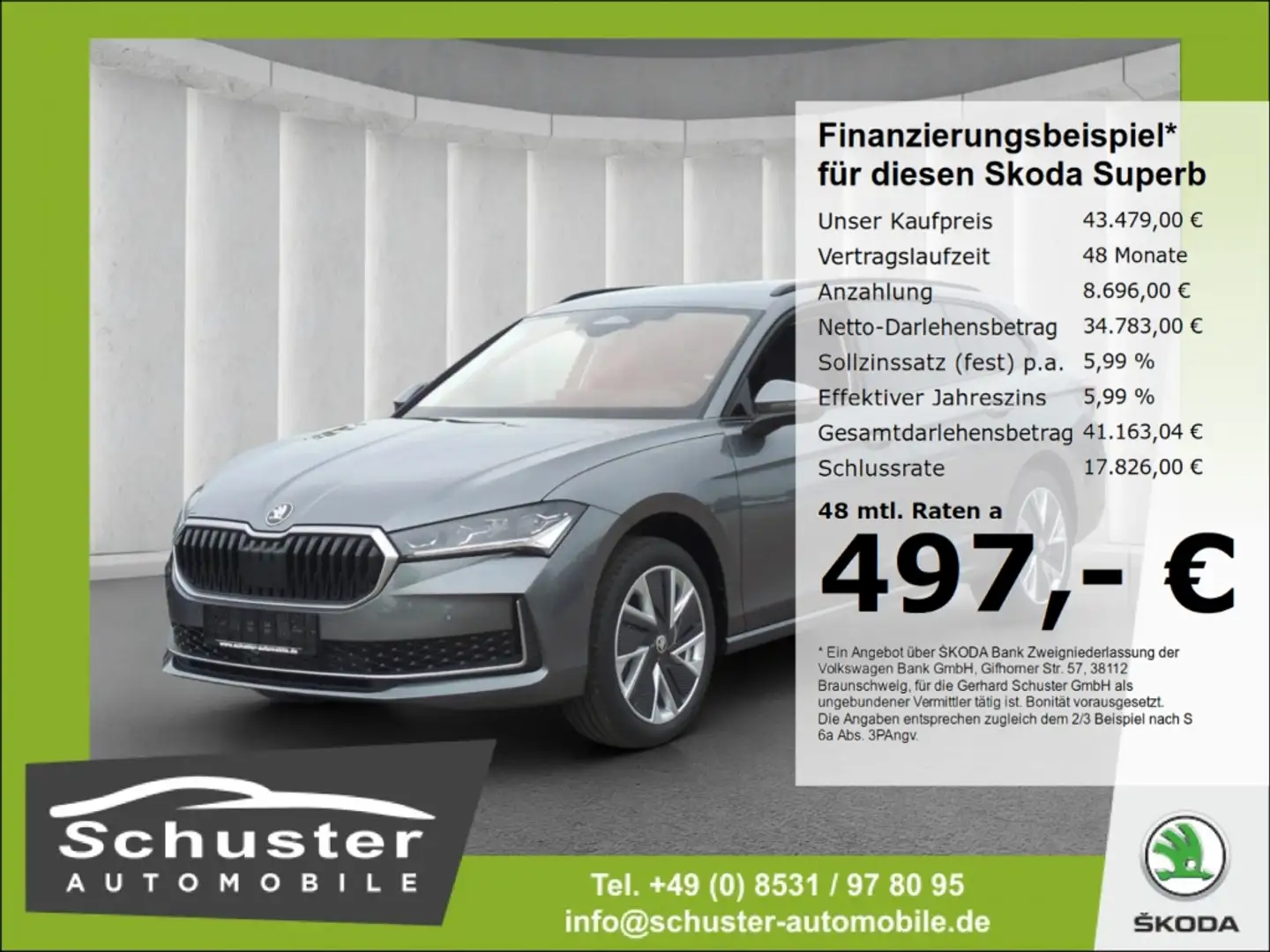 Skoda Superb Combi Selection 4x4 TDI*AHK ACC Head-Up Gris - 1