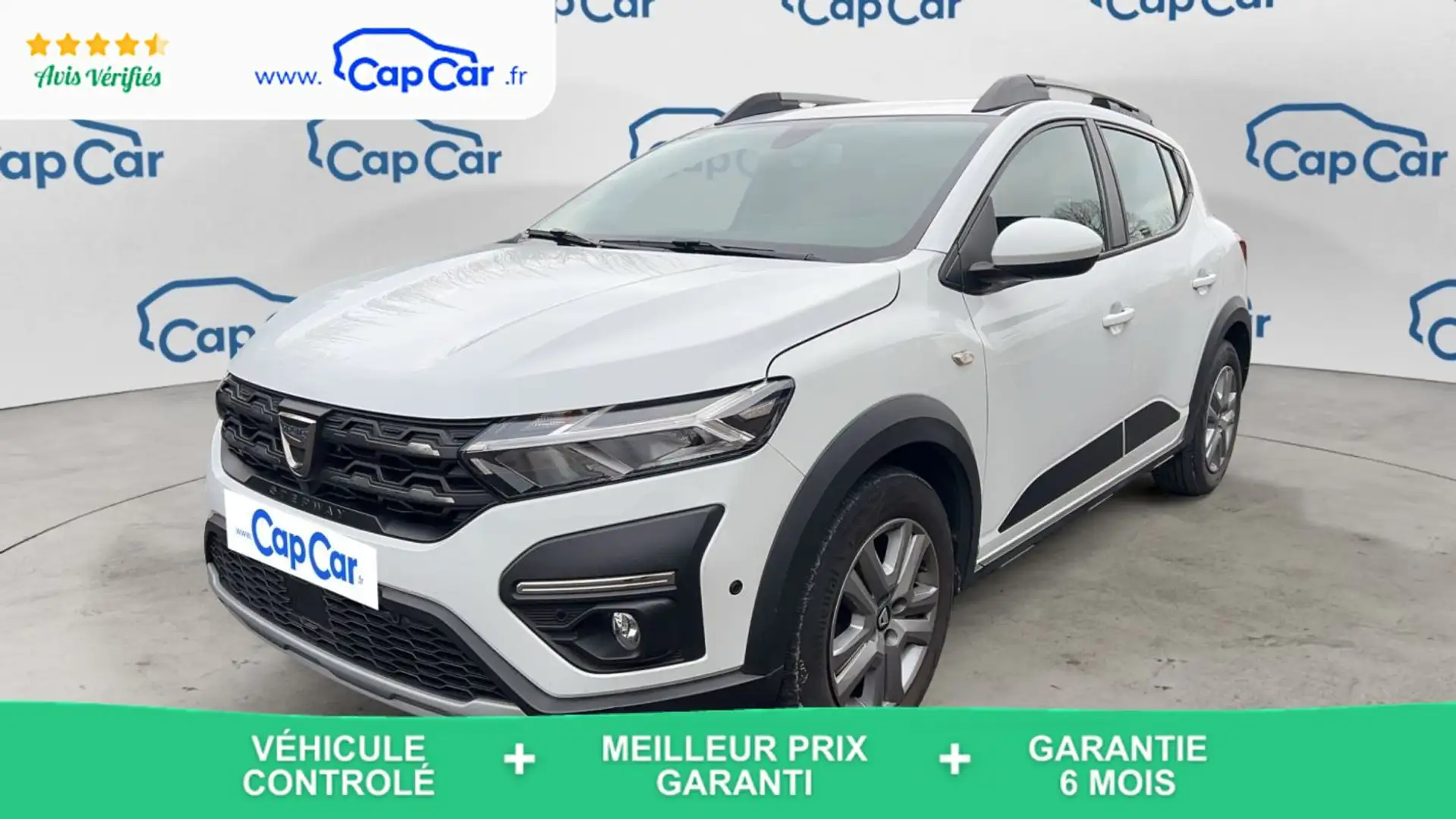 Dacia Sandero 0.9 ECO-G 100 Stepway Confort Blanc - 1