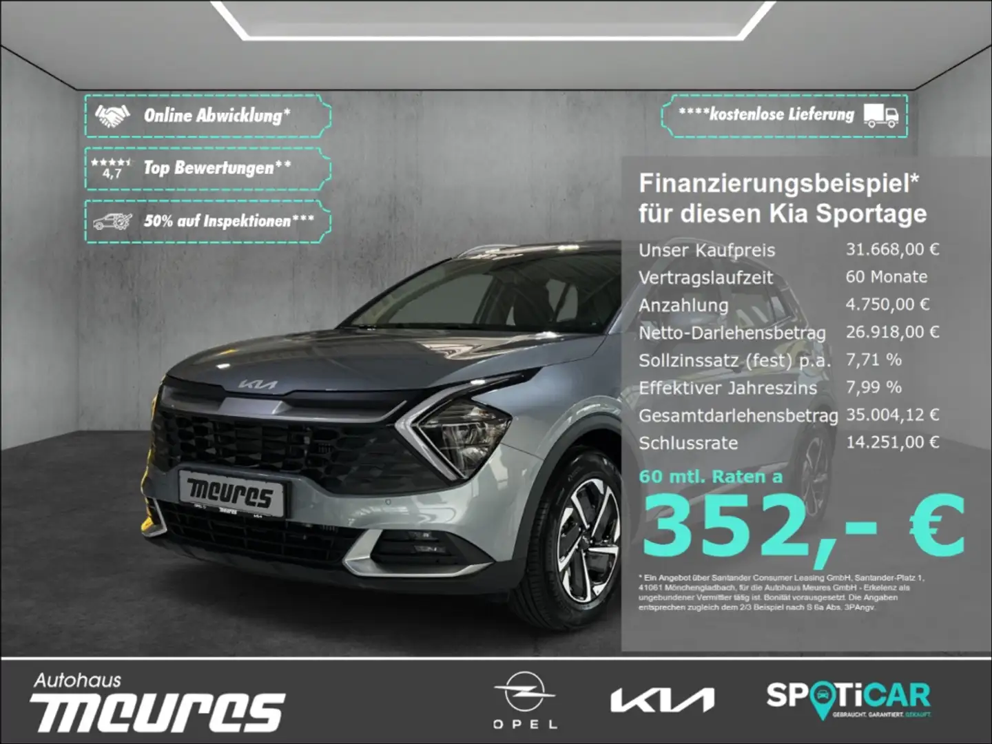 Kia Sportage 1.6 CRDI Mild Hybrid Vision DCT -SOFORT VERFÜGBAR- Silver - 1