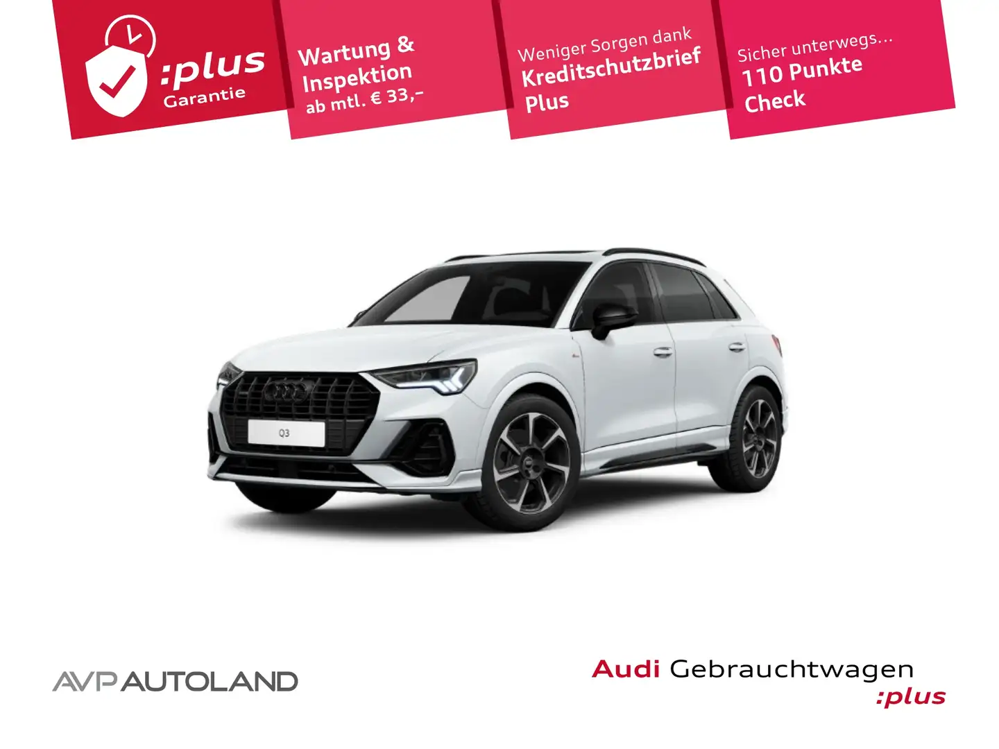 Audi Q3 40 TDI quattro S tronic S line | MMI NAVI+ | Weiß - 1