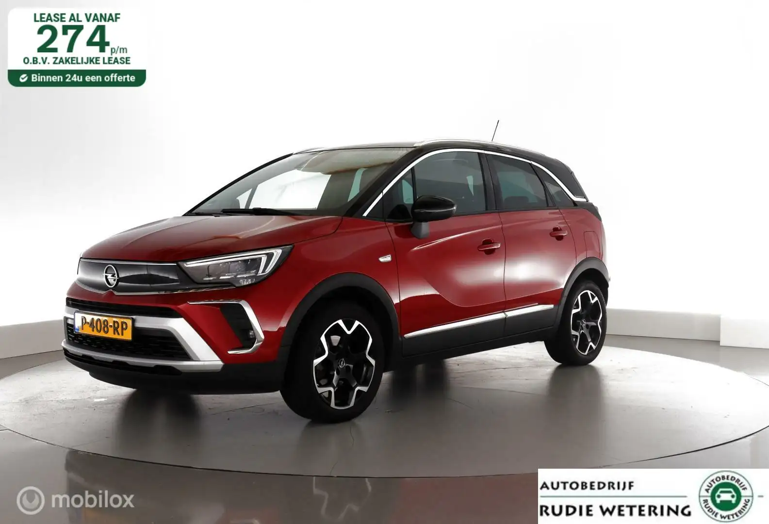 Opel Crossland X 1.2 130PK Ultimate trekhaak|led|leer|cam360|nav|da Rood - 1