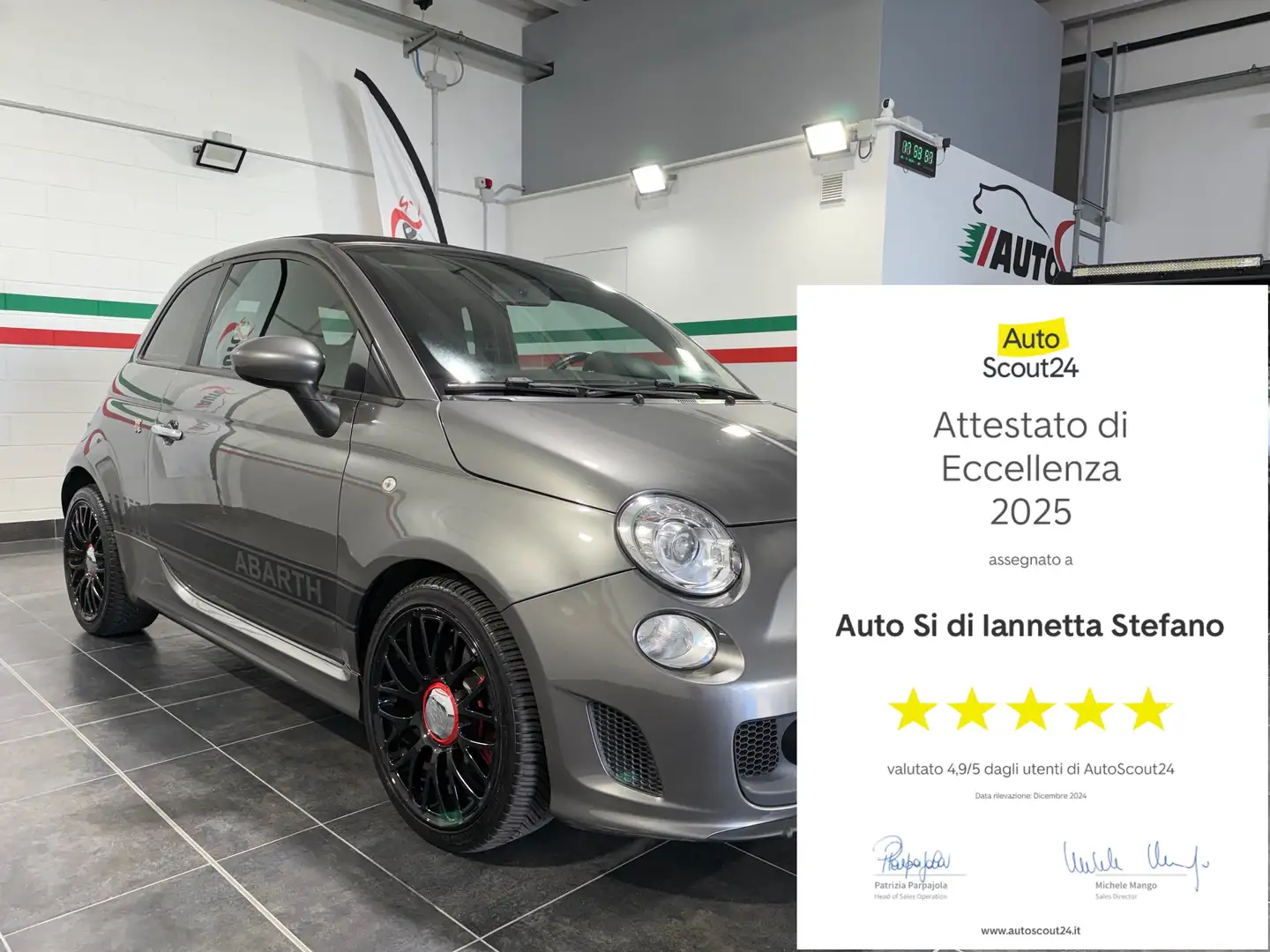 Abarth 500C AUTOMATICA FRIZIONE NUOVA DISTRUZIONE OK Szary - 1
