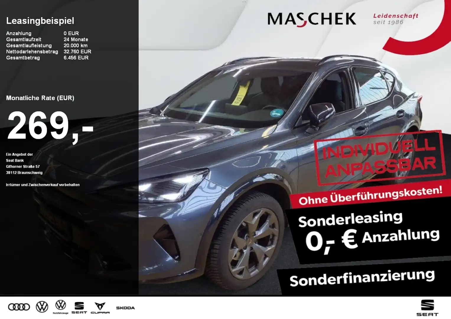 CUPRA Formentor 2.0 TDI Sonderleasing! Navi RearView Grau - 1