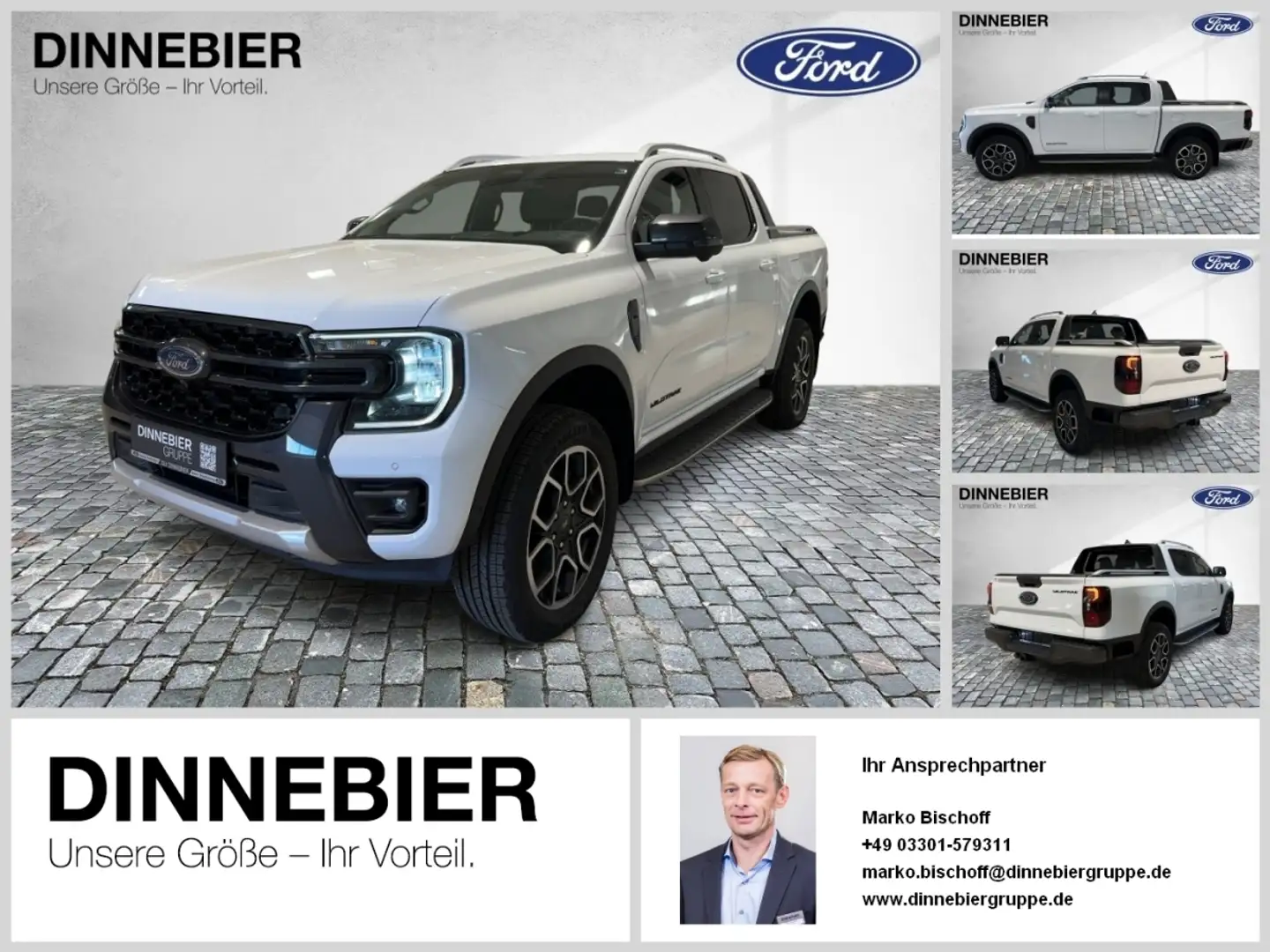 Ford Ranger 3.0 Ecoblue 4WD Doppelkabine Wildtrak e- Weiß - 1