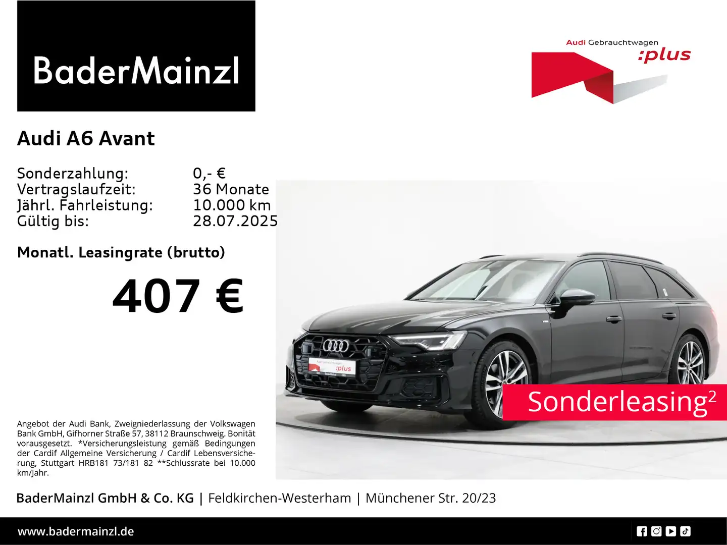 Audi A6 40 TDI S tronic S line HUD Matrix 360° Schwarz - 1