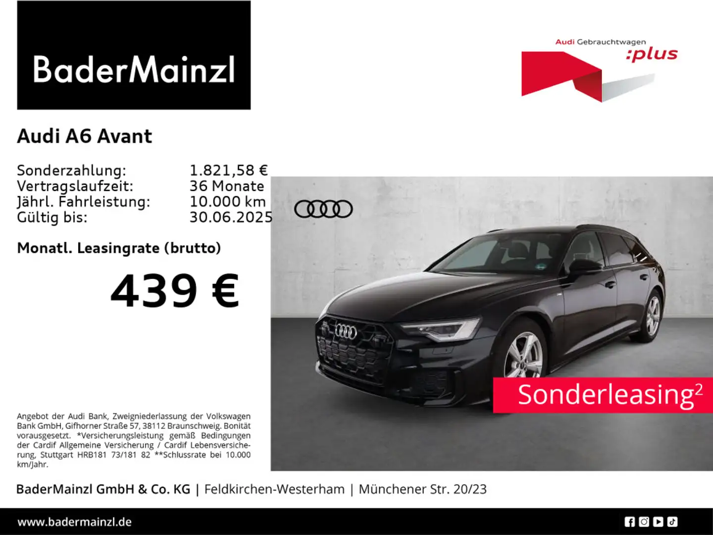 Audi A6 40 TDI S tronic S line HUD Matrix 360° Schwarz - 1