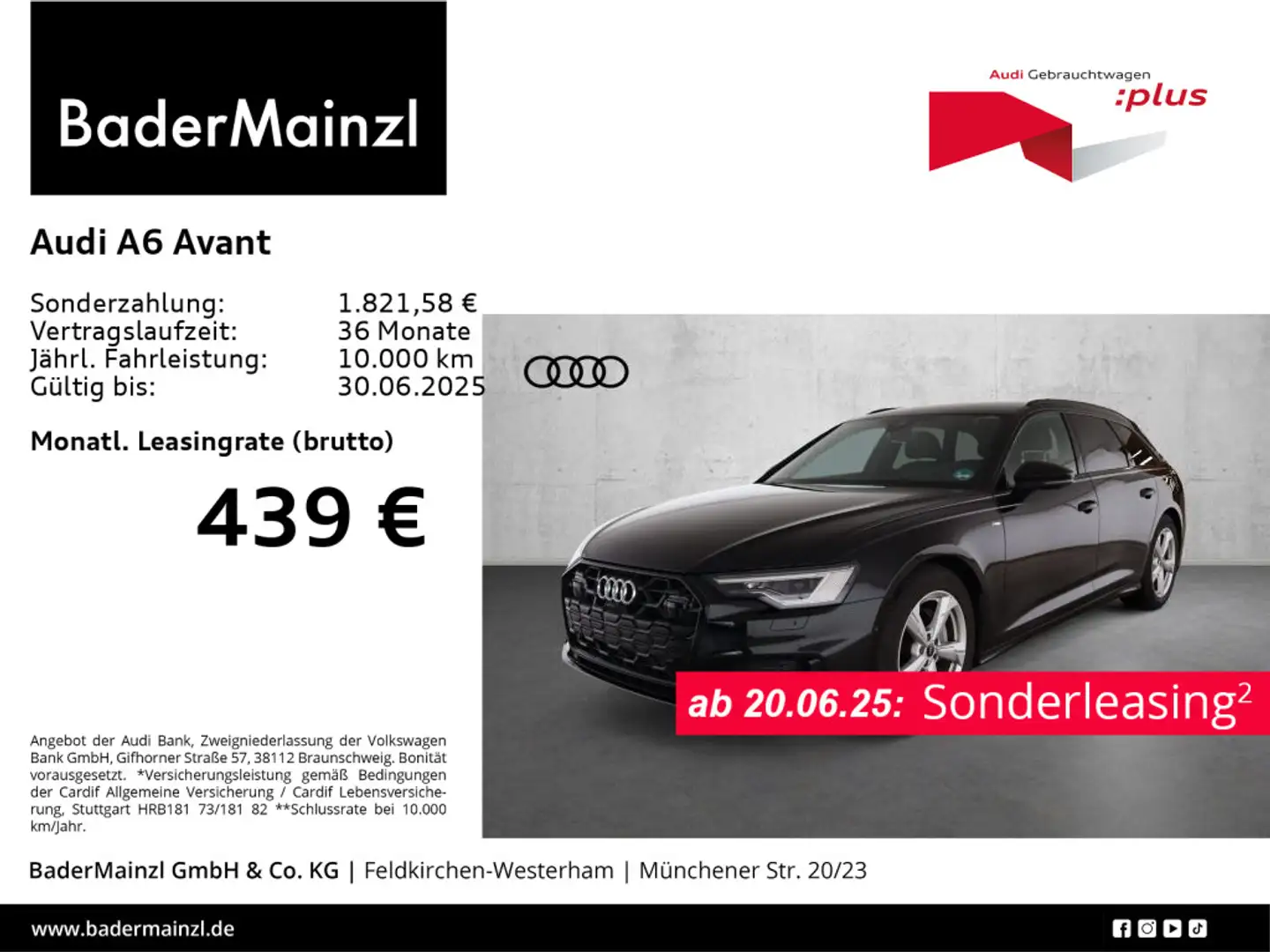 Audi A6 40 TDI S tronic S line HUD Matrix 360° Schwarz - 1