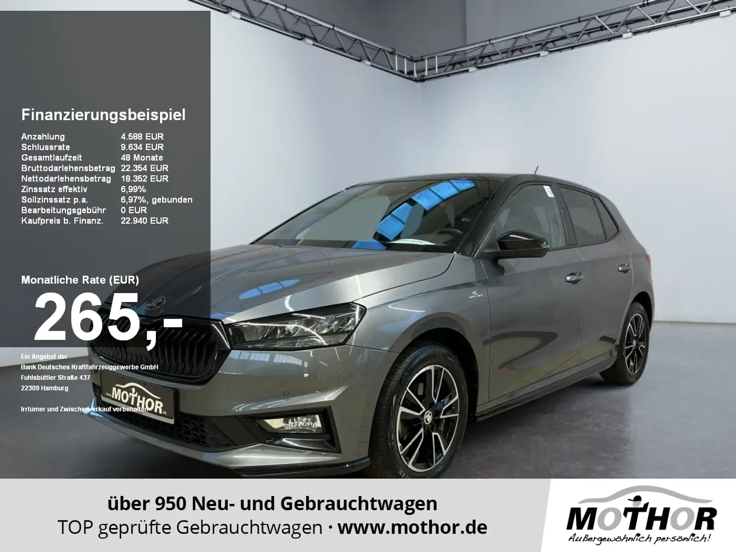 Skoda Fabia Monte Carlo 1.0 TSI DSG Rückfahrkamera Gris - 1