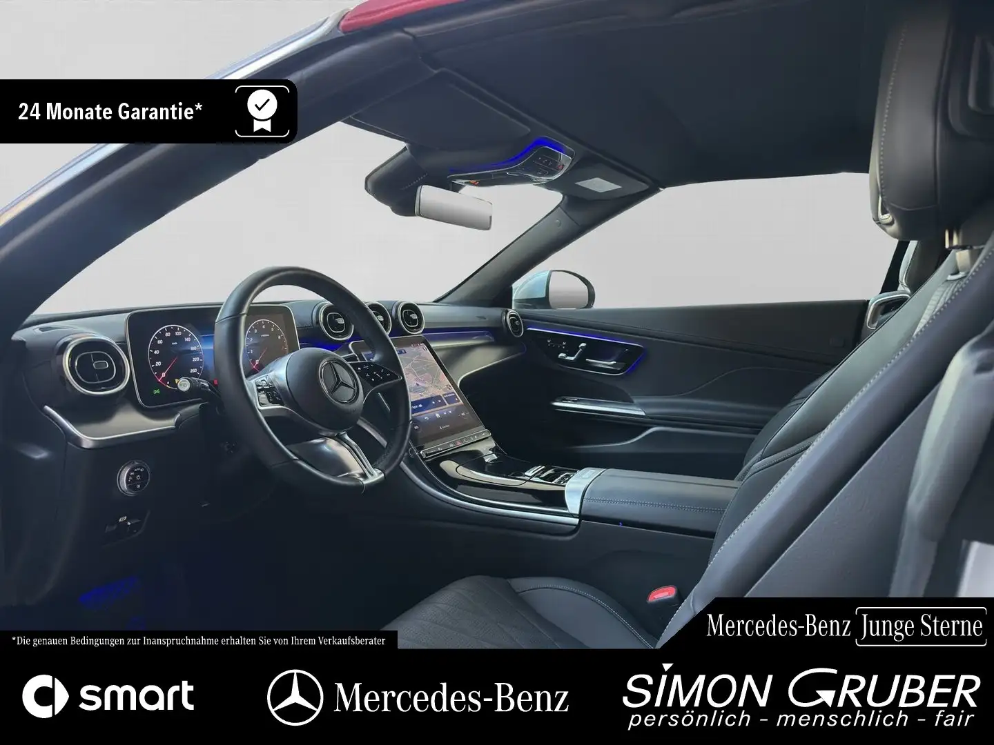 Mercedes-Benz CLE 200 4M Cabrio Nappa Leder Verdeck rot! Silber - 2