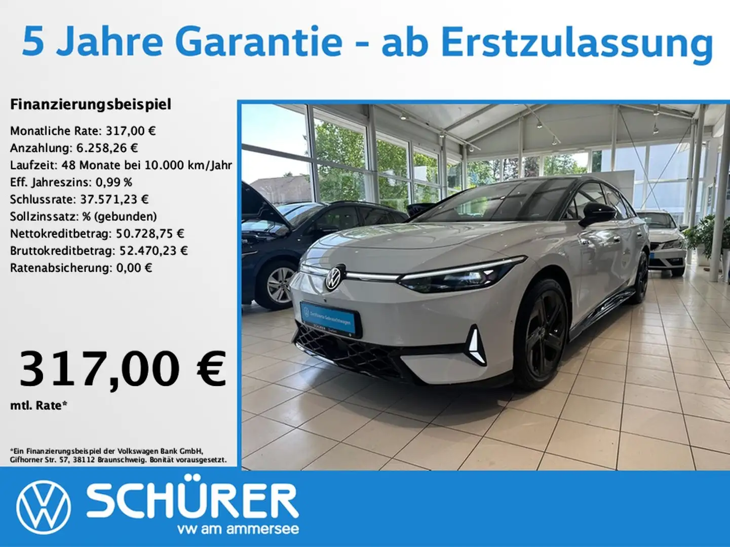Volkswagen ID.7 GTX 4Motion Wärmepumpe AHK Pano HKardon HuDKeyless Alb - 1
