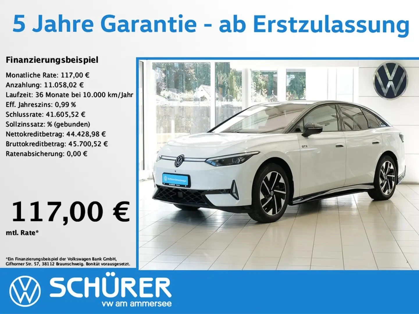Volkswagen ID.7 GTX 4Motion Wärmepumpe AHK Pano HKardon HuDKeyless Bílá - 1