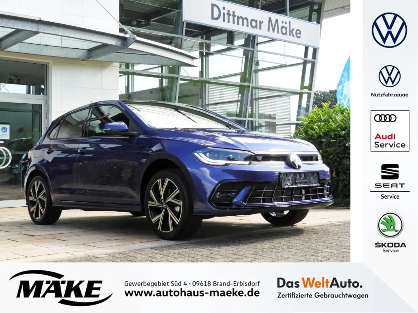 Volkswagen Polo 1.0 TSI OPF ''R-Line'' DSG Navi Keyless R-KAM. Paars - 1