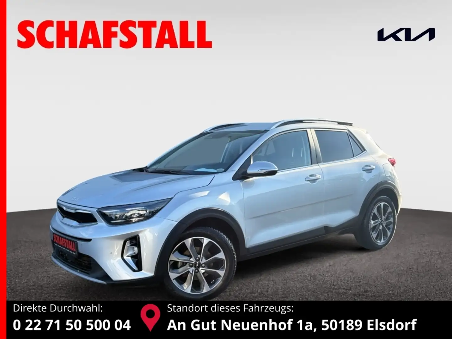 Kia Stonic 1.0 T-GDI MHEV Spirit Allwetter Kamera Klimaautom. Silber - 1