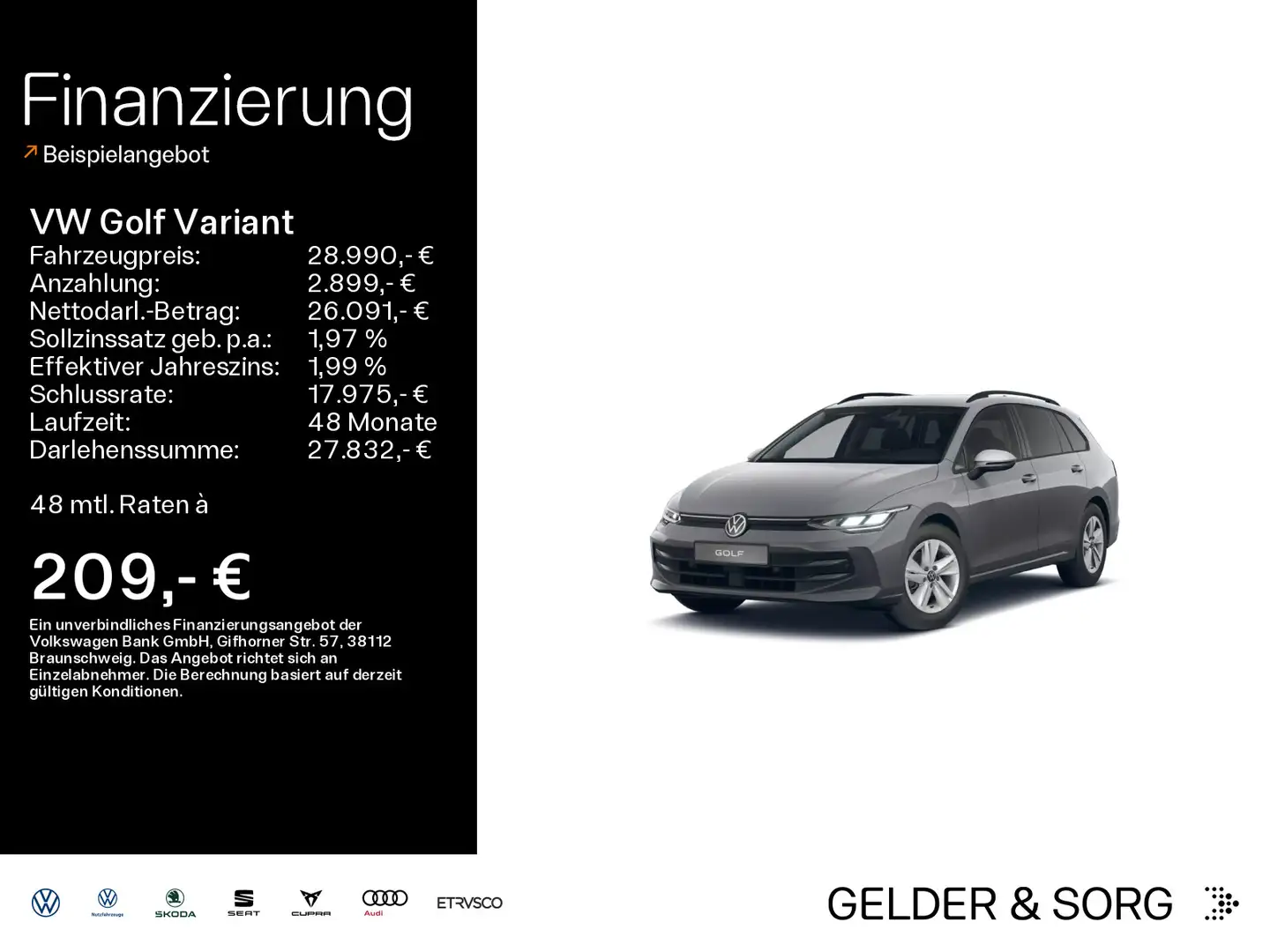 Volkswagen Golf Variant Life 1.5 TSI LED*AHK*Digital*ACC Grau - 1