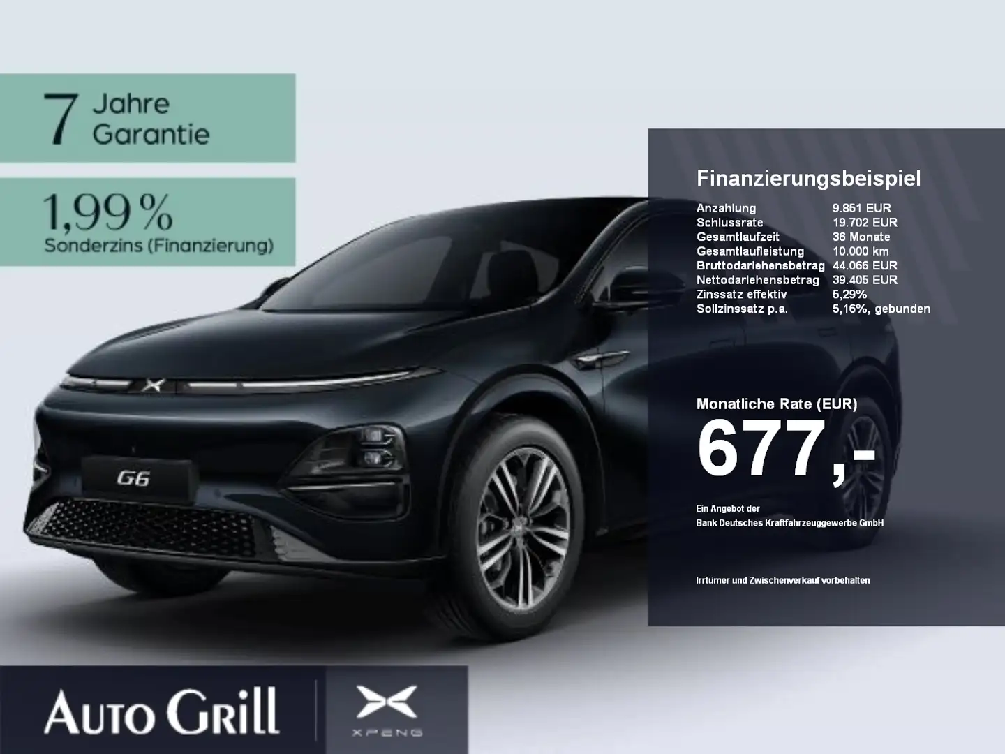 Xpeng G6 Performance AWD CarPlay 360Kam Pano Sitzklima Blau - 1