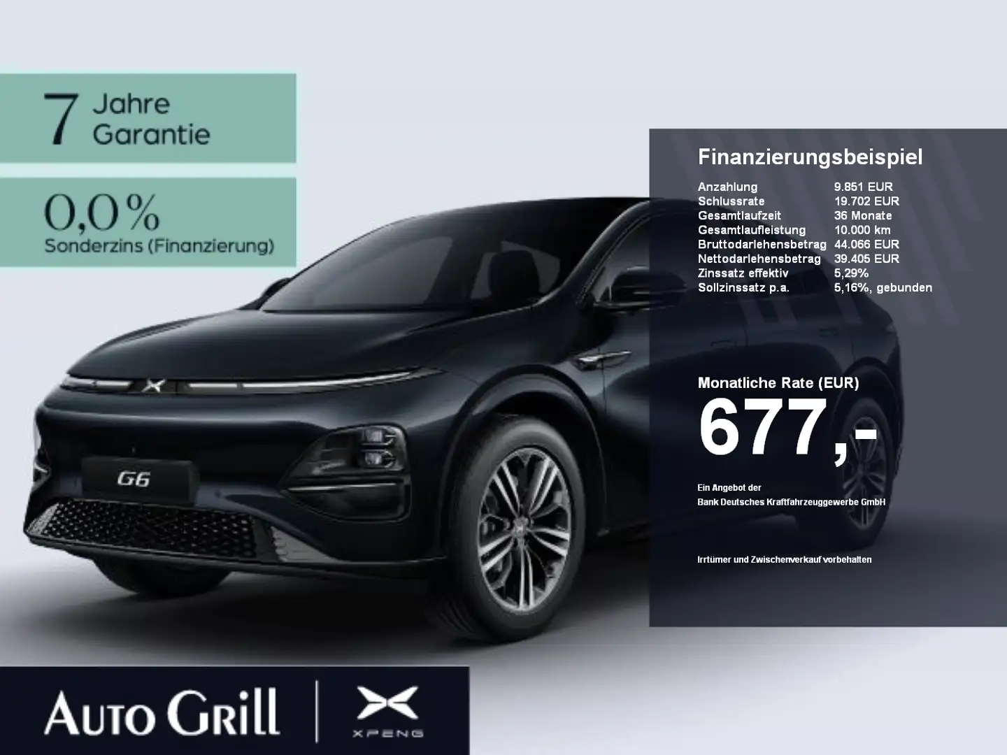 Xpeng G6 Performance AWD CarPlay 360Kam Pano Sitzklima Blau - 1
