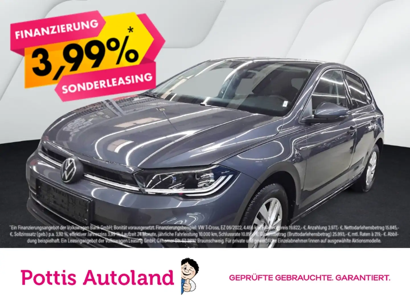 Volkswagen Polo 1.0 TSI DSG STYLE NAVI IQ.LIGHT ACC PDC Grau - 1