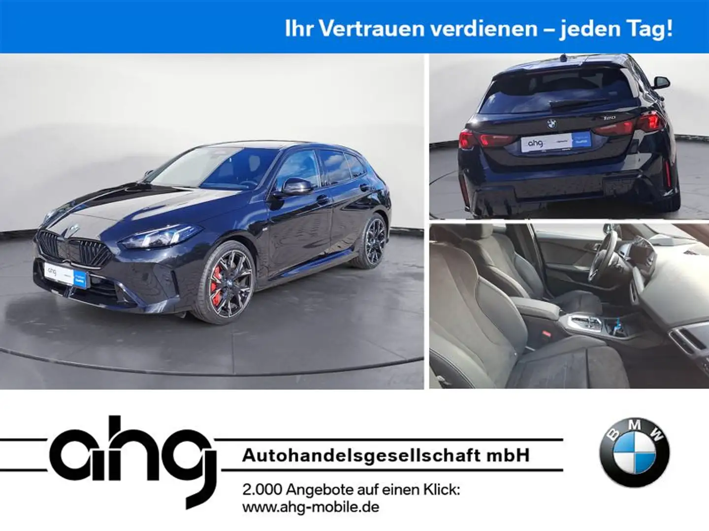 BMW 120 iA Limousine M Sport Pro Navi HeadUp 360-Grad Schwarz - 1