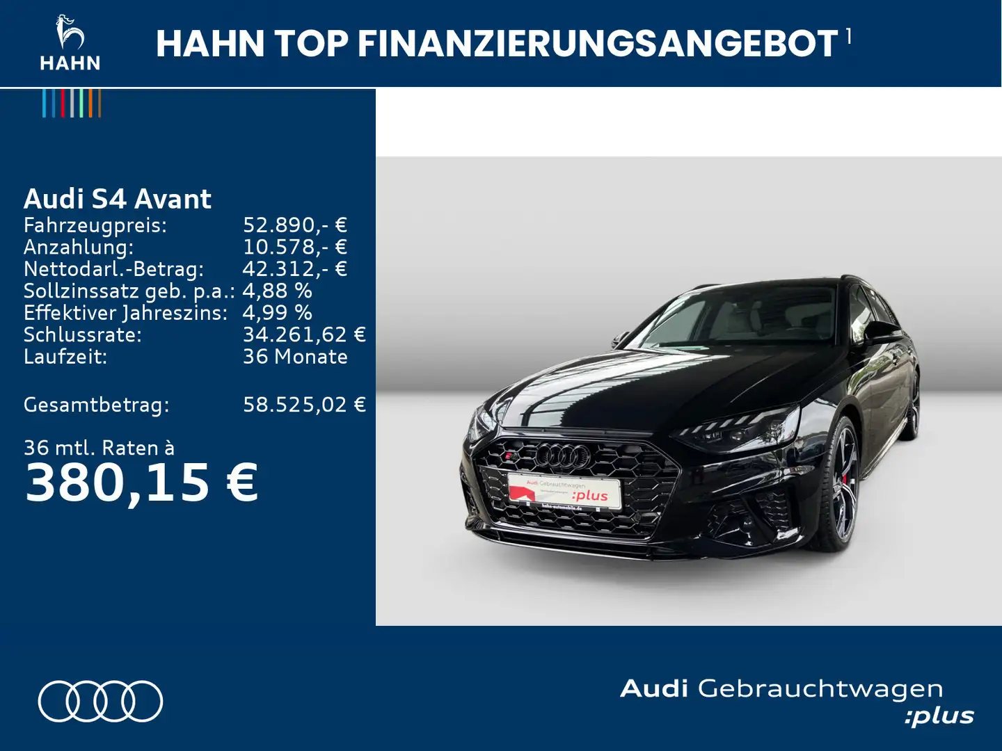 Audi S4 TDI quattro tiptronic B&O Pano Virtual Schwarz - 2