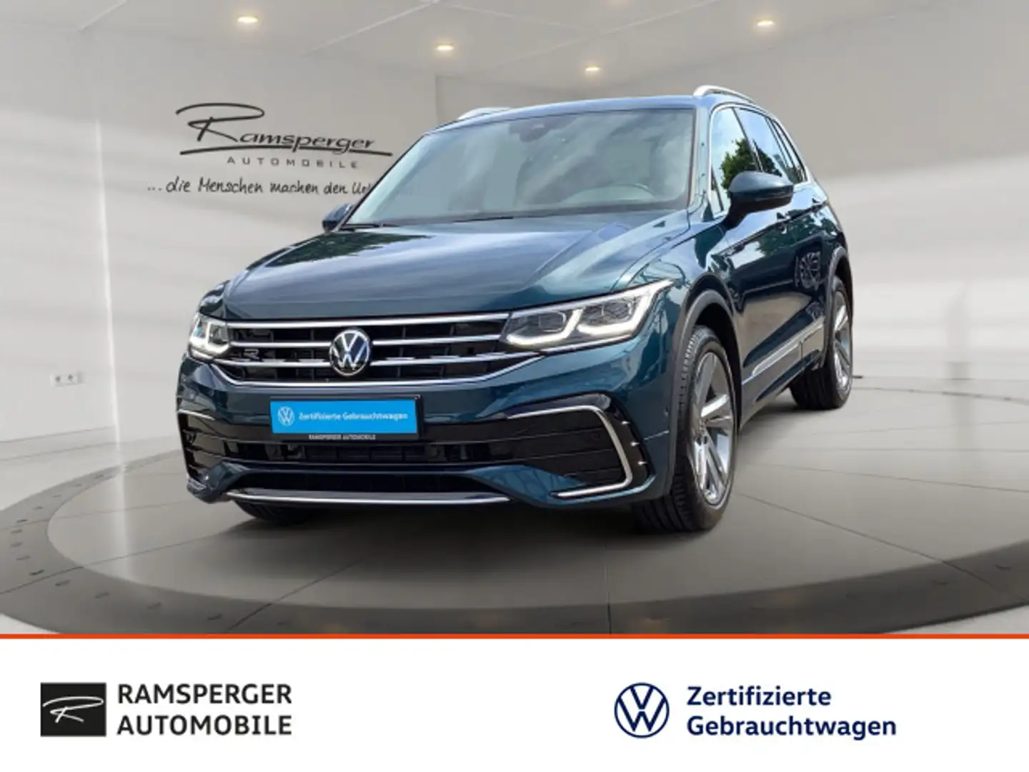 Volkswagen Tiguan 2.0 TDI DSG R-Line 4M. AHK Pano Matrix PD Blau - 1