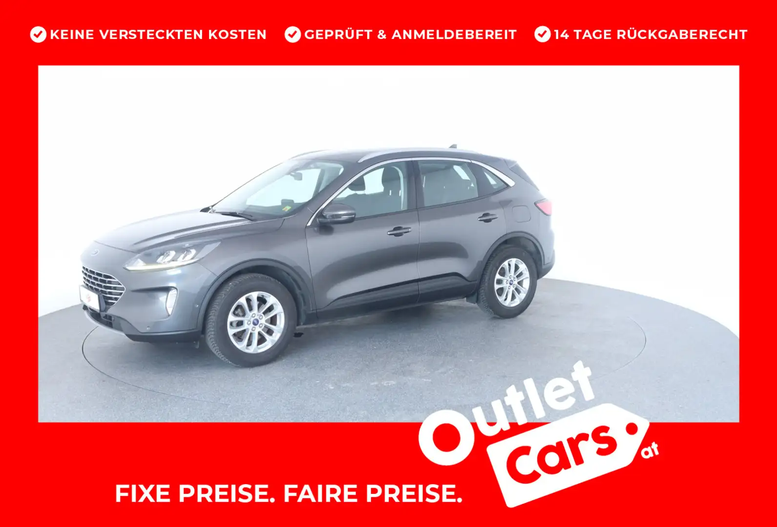 Ford Kuga 2,0 EcoBlue Hybrid Titanium Grau - 1