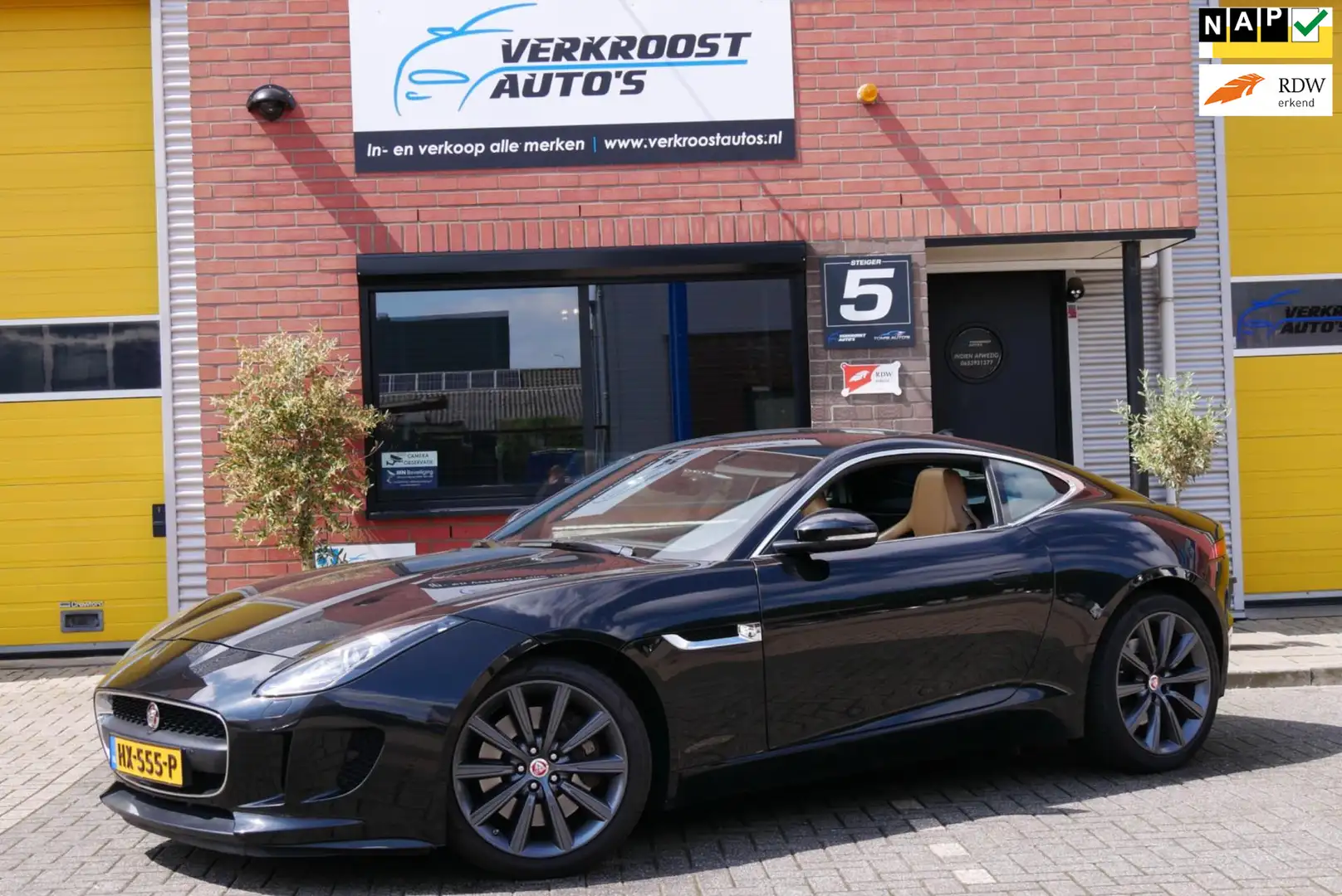 Jaguar F-Type 3.0 V6 Coupé camera. sportuitlaat. stoelverwarming Zwart - 1