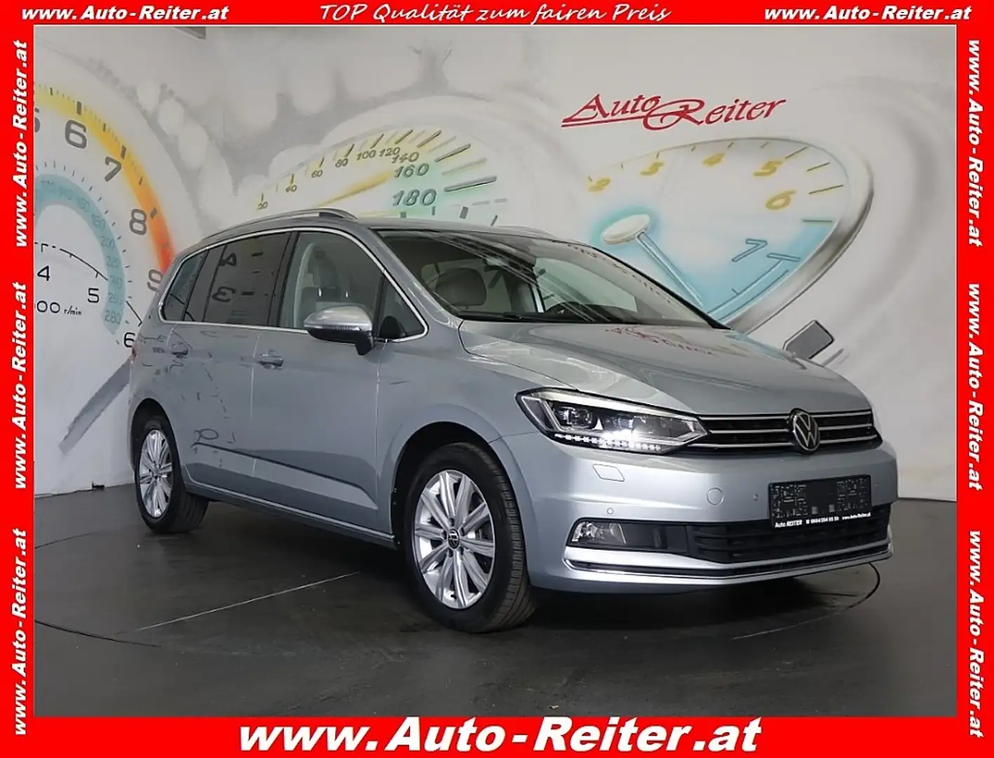 Volkswagen Touran Highline 2,0 TDI DSG *LED, NAVI, AHK, RFK* Silber - 1