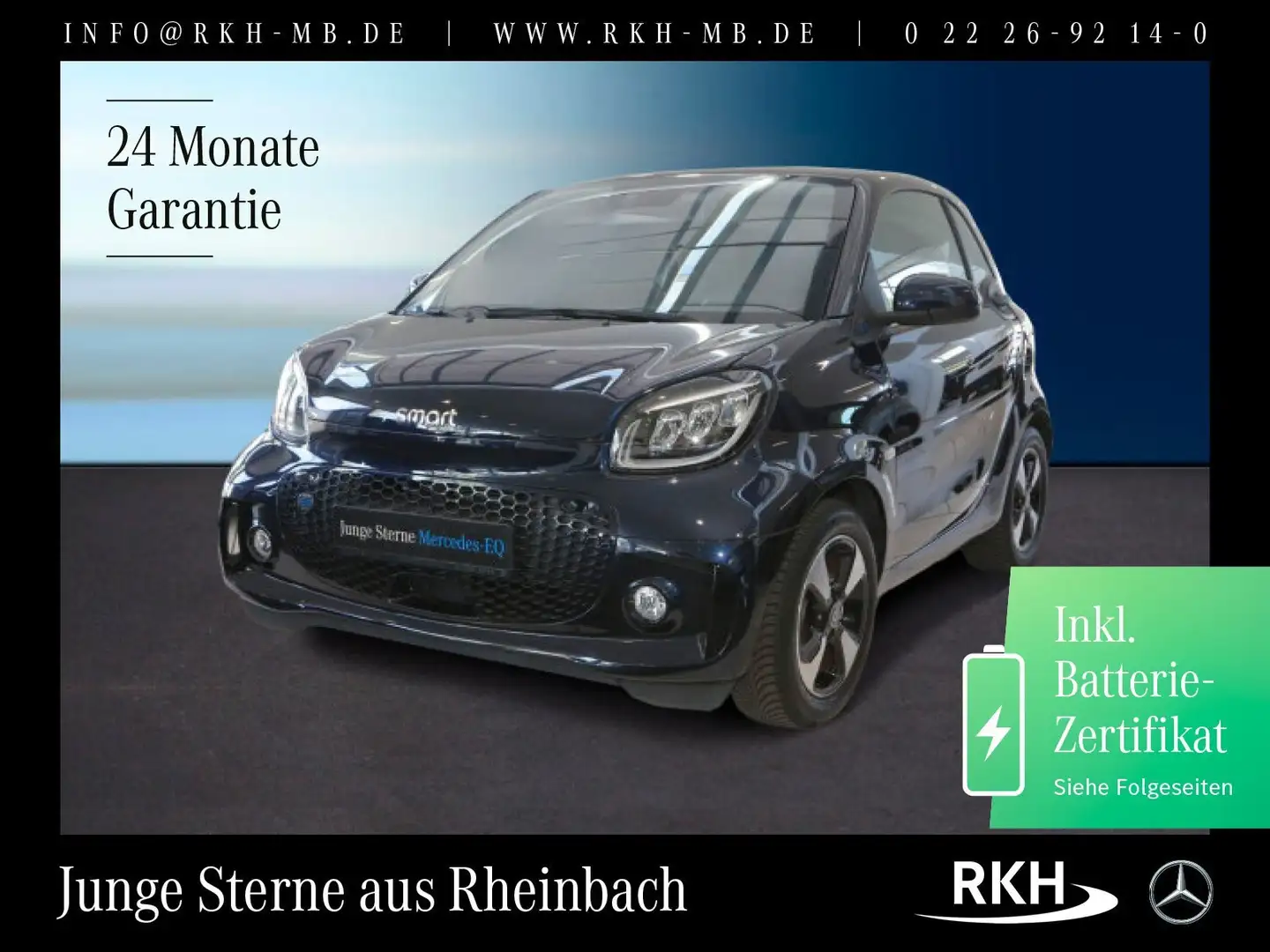 smart forTwo smart EQ fortwo 22kW-Bordl/LED/Pano/SHZ Blau - 1