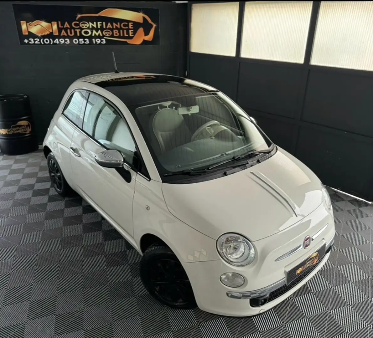 Fiat 500 1.2i Lounge 1er propriétaire garantie 12 mois Blanc - 1