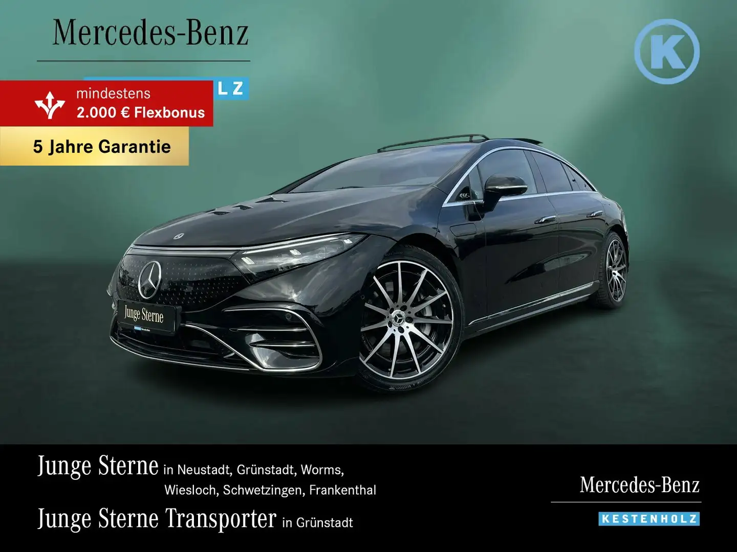 Mercedes-Benz EQS EQS 580 4M AMG+HA-L.+HYPERSCREEN+DISTR+PANO+BURM Noir - 1