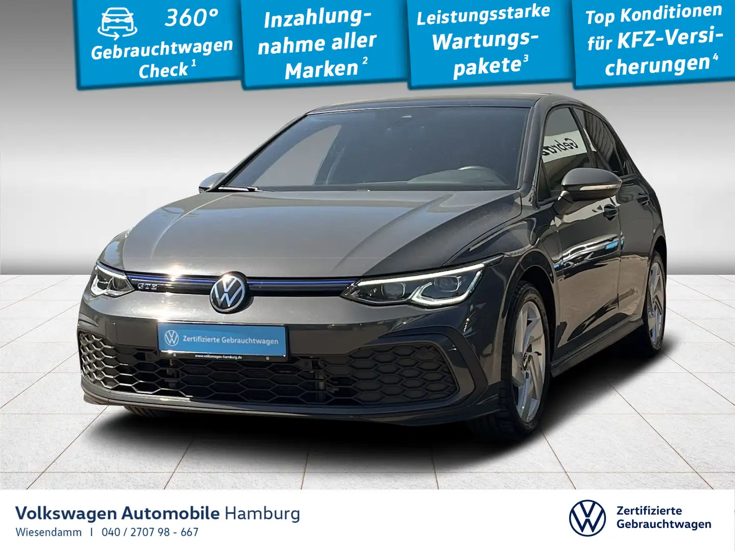 Volkswagen Golf GTE VIII  GTE 1.4 eHybrid DSG AHK/PANO/LED/NAVI Grau - 1