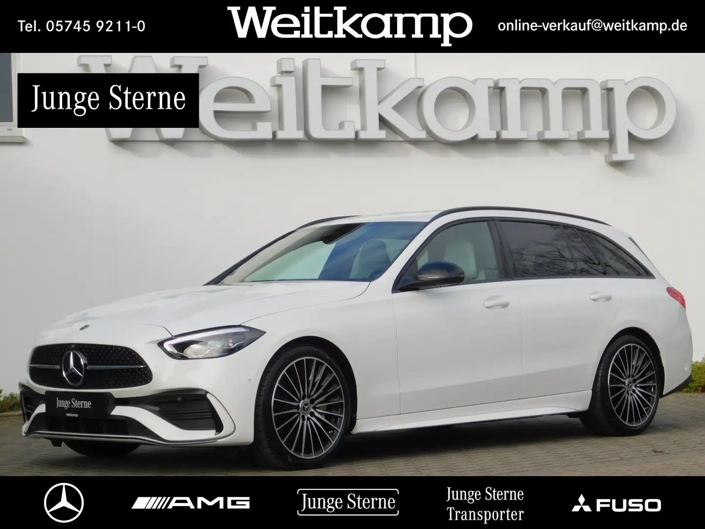 Mercedes-Benz C 180 C 180 T AMG+Night+AHK+Distronic+Keyl.+360°+Burm. Weiß - 1