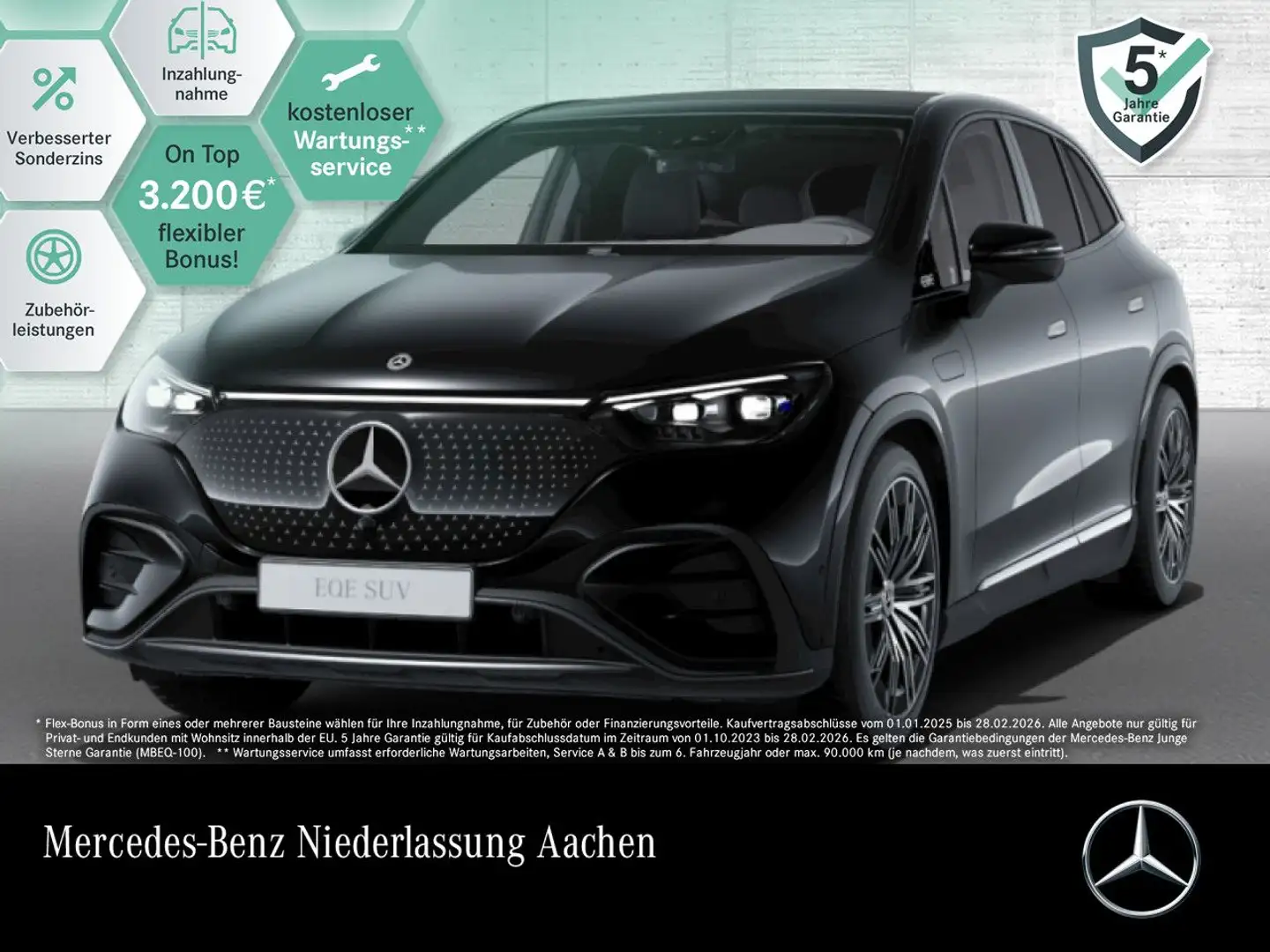 Mercedes-Benz EQE SUV EQE 500 4M AMG+NIGHT+PANO+360+AHK+BURMESTER Schwarz - 1