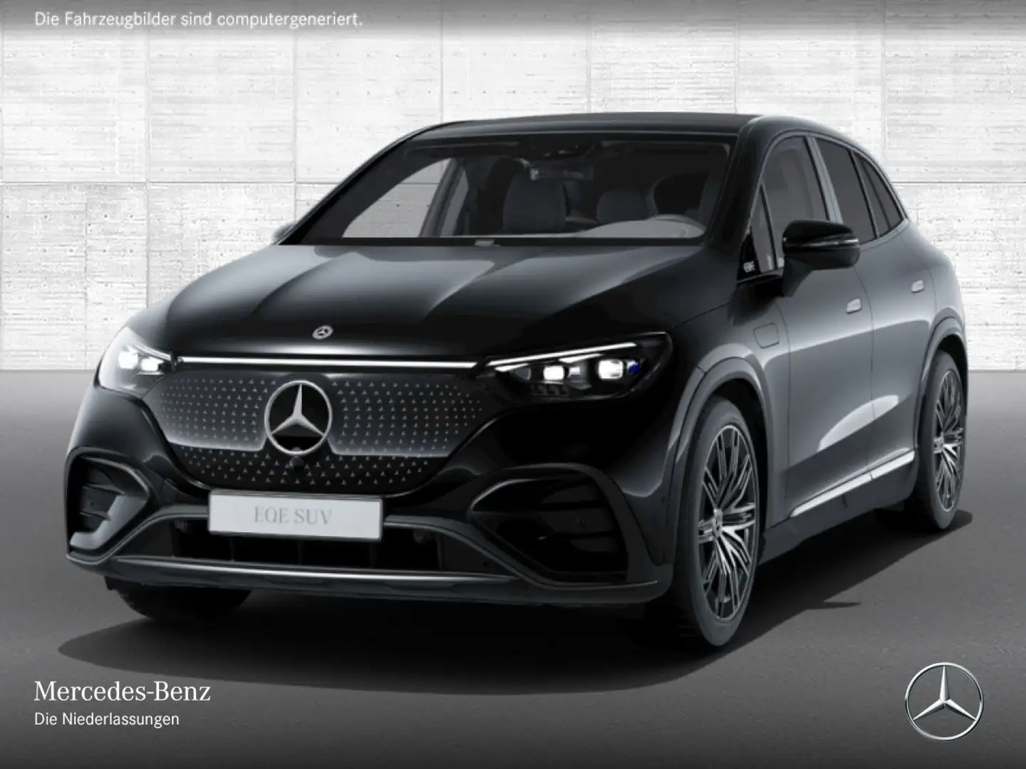 Mercedes-Benz EQE SUV EQE 500 4M AMG+NIGHT+PANO+360+AHK+BURMESTER Schwarz - 2