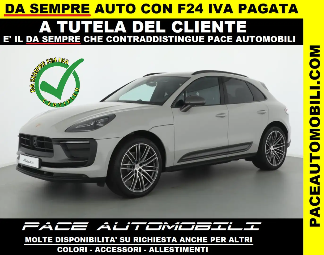 Porsche Macan T LED PDC 265 CV KAMERA 21" KAMERA TETTO CHRONO Grigio - 1