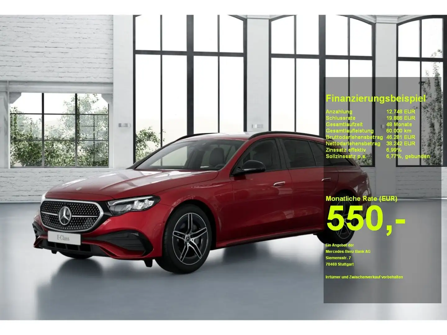 Mercedes-Benz E 300 de T AMG+NIGHT+PANO+AHK+AMBI Rot - 1