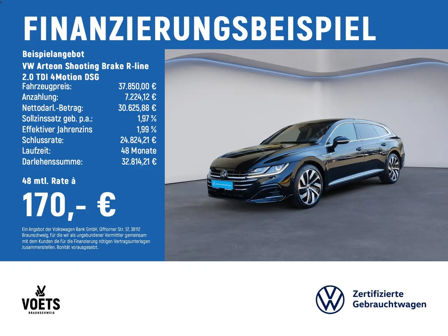 Volkswagen Arteon Shooting Brake R-line 2.0 TDI 4Motion DSG NAVI+... Černá - 2