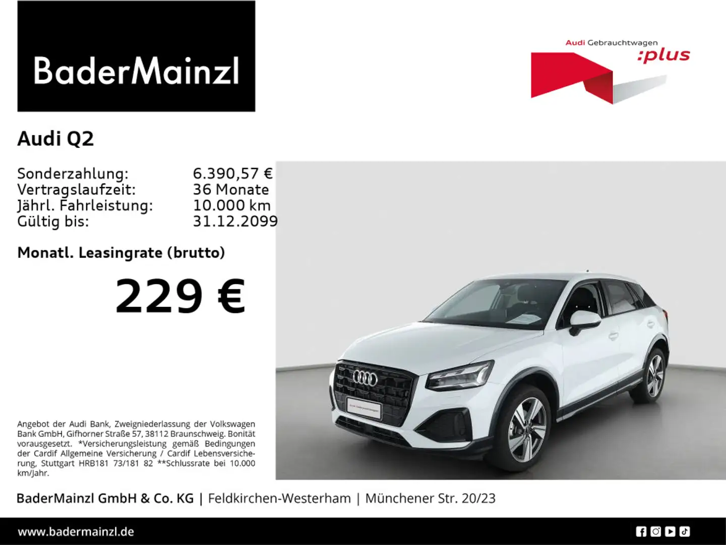 Audi Q2 35 TFSI S tronic AHK Matrix SHZ Kamera ACC Weiß - 1