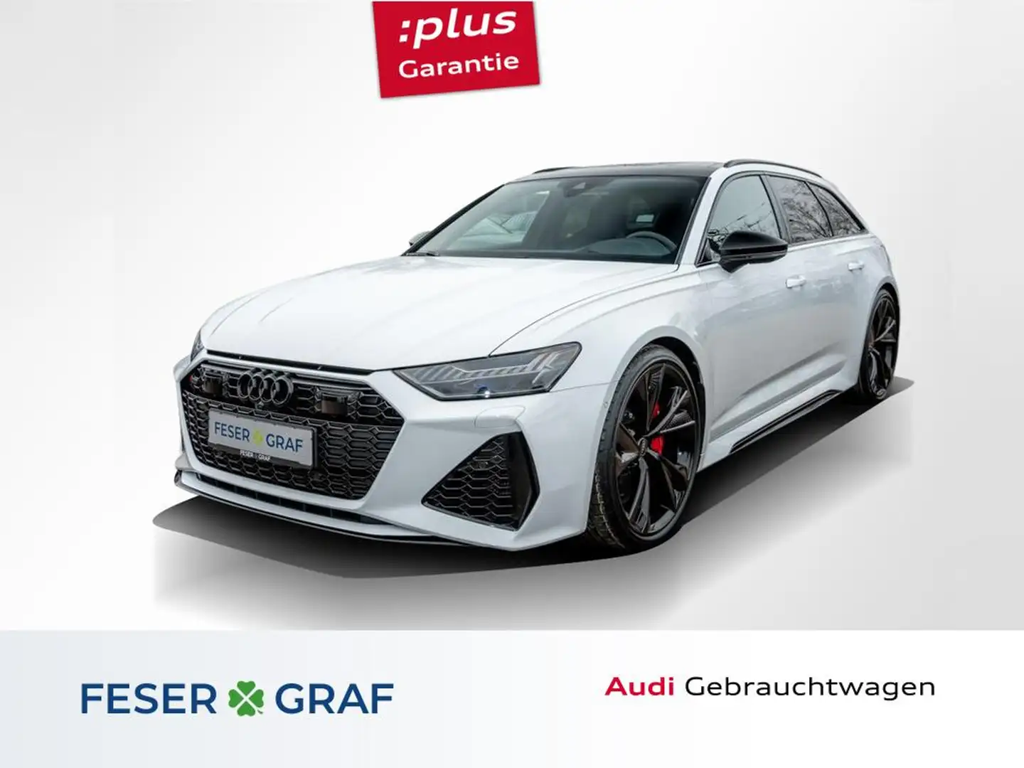Audi RS6 Avant Dynamik+/HD-Matrix/HuD/Pano/AHK Weiß - 1