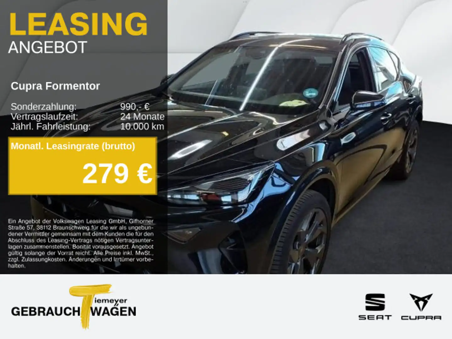 CUPRA Formentor 2.0 TDI DSG SUPERSPORT eKLAPPE ALRM AC Schwarz - 1