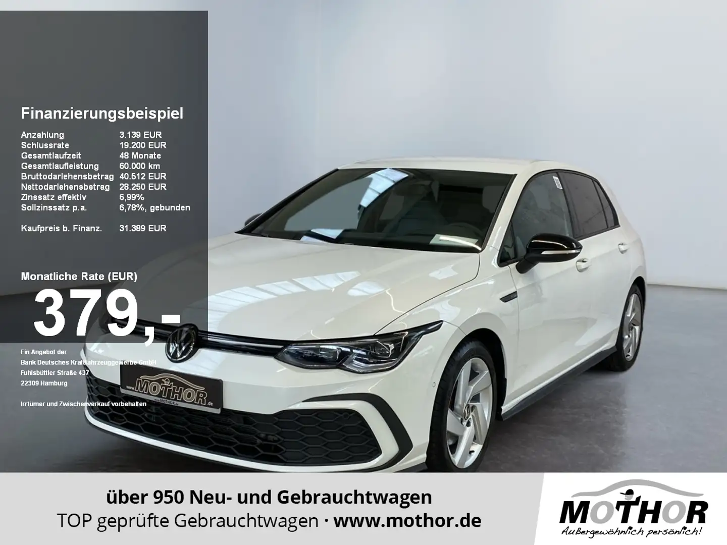 Volkswagen Golf VIII GTD 2.0 TDI DSG Matrix-LED-Scheinwerfer Weiß - 1