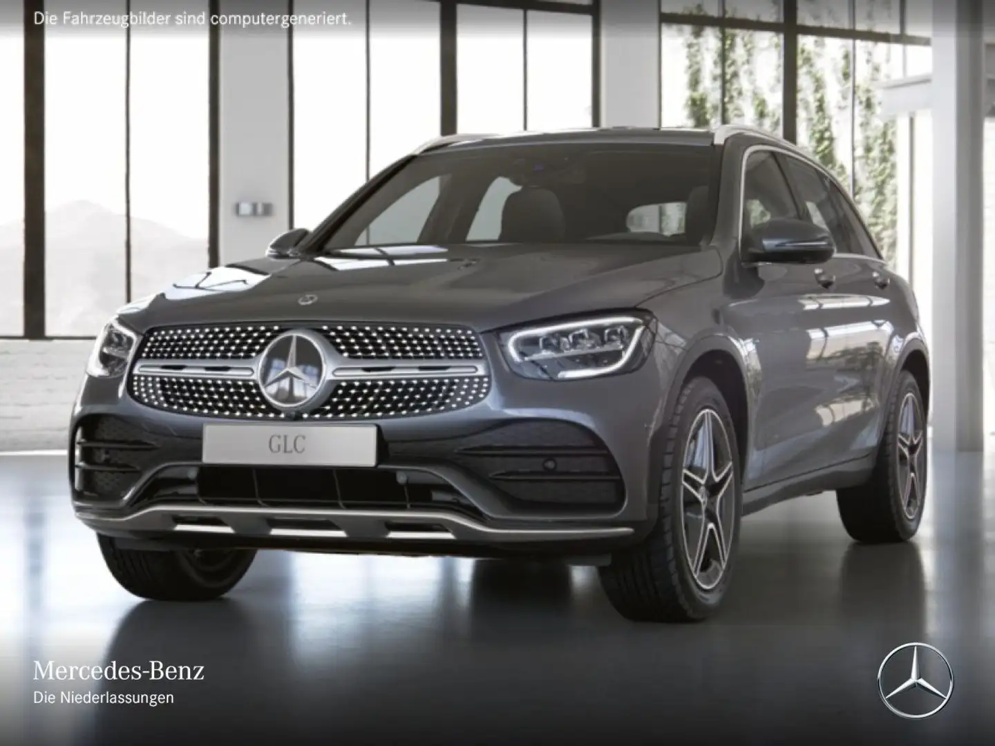 Mercedes-Benz GLC 300 de 4M AMG+360+AHK+LED+SPUR+TOTW+KEYLESS+9G Grau - 2